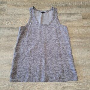 THEORY | Silk Tank Top Floral Lace Pattern | Sz. S